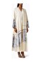 Fluid Silhouette Wave Artwork Abaya Offers a Glamorous Design and Comfort