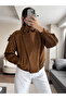 High Collar Double Breasted Buttoned Suede Jacket - 6