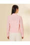 Women Pink Striped Button Blouse - 3