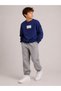 Boys Long Sleeve Sweatshirt with Chest and Back Print Details - 2