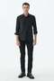 Black Cotton Blend Comfort Fit Shirt