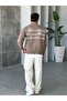 Art Life Textile Detailed Knitted Knitwear Brown - 4