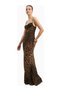 Ruched Chiffon Maxi Dress Women's Dress - 4