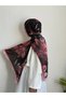 Lotus Flower Patterned Shawl - Pink