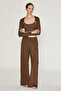 Undea women's soft and stretchy fabric loose and comfortable fit brown sweatpants - 3