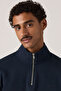 Men's Original Navy Blue Half-Zip Top - 4