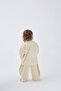Unisex Children's Loose-Fitting Comfortable Suit in Pastel Yellow - 8