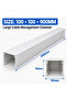 PVC Cable Trunking 100x100x900mm with Cover, Large Plastic Electrical Wire Duct Cable Raceway for Cable Management, Home, Office & Workshop Wiring - 2