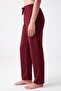 Women's Red Star Patterned Viscose Elastic Waist Comfortable Fit Pajama Bottoms - 3