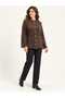 Asez Boutique Women's Navy Blue Bearded Knitwear Cardigan with Gold Buttons Long Sleeve 9024 - 5