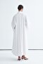 Women's Modal Sleeve Detailed Dress Abaya Set White - 5