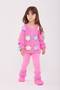 Girl's Floral Detailed Knitwear Cardigan Leggings Leggings 3-Piece Set - 3
