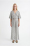 Crinkle Black Striped Pocket Trousers