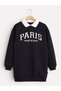 Girls "Paris" Print Collared Sweatshirt Dress - 2