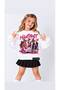 Girl's Sweatshirt with Manifest Print, 3-Thread Sweatshirt with Soft Texture + Colorful Design Sequined Hat + Face Stone (Print Is Resistant to Washing and Drying) - 3