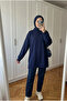 Women's Embossed Lettering Printed Oversize Loose Long Sweatshirt Tunic 75 cm - 3