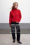 Women's Red Turtleneck Knitwear Cardigan Alc-X15881 - 2