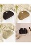 Hand Knitted Paper Thread Women's Portfolio Chain Hand and Shoulder Clutch Bag - 3
