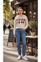 Women's Cream Knitted Hooded Cardigan with Front Lettering and Zipper - 7