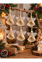 Set of 6 Handmade Jute Angel Christmas Ornaments – Pine Tree and Home Decor - 2