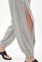 Crinkle Black Striped Jogger Pants - 2