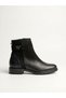 20745K Genuine Leather with Buckle Detail, 3cm Flat Sole Boots for Women - 5