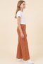 Girl's Mink Leopard Striped Wide-Leg Pants with Elastic Waist