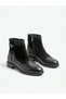 20745K Genuine Leather with Buckle Detail, 3cm Flat Sole Boots for Women
