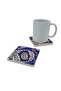 Tulip Tile Pattern (Rüstem Pasha Mosque) Printed Natural Stone Coaster - 2