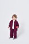 Unisex Children's Zippered Jacket and Pants Set, Plum - 3