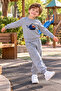 Boy's Helicopter Printed 2-Piece Tracksuit Set - 2