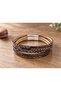 Tarlenco Patinalayer Vintage Patterned Leather Men's Bracelet - Five Rows - 3