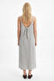 Crinkle Black Striped Tie-Back Dress - 3