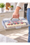 Rectangular Pastry Cake Transport Box with Lid and Locking Handle Cake Pan Storage Container Organizer - 2
