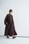 Women's Modal Sleeve Detailed Dress Abaya Set Brown - 6