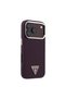iPhone 18 Pro Max Compatible Case Original Licensed M-Safe Featured Grained Triangle Cover Claret Red - 4