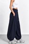 Curled Detail Shirred Sweatpants - 3