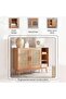 Oaktree Display Cabinet With 2 Door Rattan - Natural - 4
