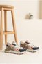 Women's Dynamic Striped Casual Sports Shoes Breathable Mesh Panel Lightweight Orthopedic Sole Daily Walking Sneaker - 3
