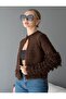 Knitwear Cardigan with Tassels on the Sleeves and Hem - 7