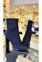 Imported women's stretch model chunky heel bootie 0070-00 - 4