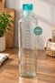 Motivational Time-Stamped Glass Water Bottle 1200 ml Leak-Proof Lid Green Transparent Detox Water Bottle - 2