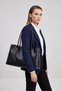 Voluminous Soft Leather Compartmented Hand and Shoulder Women's Bag Black - 5