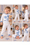 2-Year-Old Boy's Pajama Set – Long Sleeve Printed, Patterned, Comfortable Home Wear Set - 3