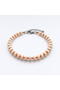 White Beige Stone Men's Bracelet, Daily Jewelry - 3