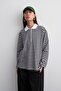 Striped Shirt Collar T-Shirt Black