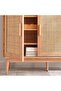 Oaktree Display Cabinet With 2 Door Rattan - Natural - 8