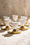 Çengelköy 6-Person Gilded Coffee Cup Set