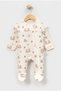 Baby Girl Leopard Floral Animal Patterned 3-Piece Romper Set 0-3 Months Baby Romper Newborn Hospital Release - 6