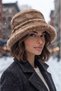 Women's Winter Plush Bucket Hat Soft Furry Hat Mink